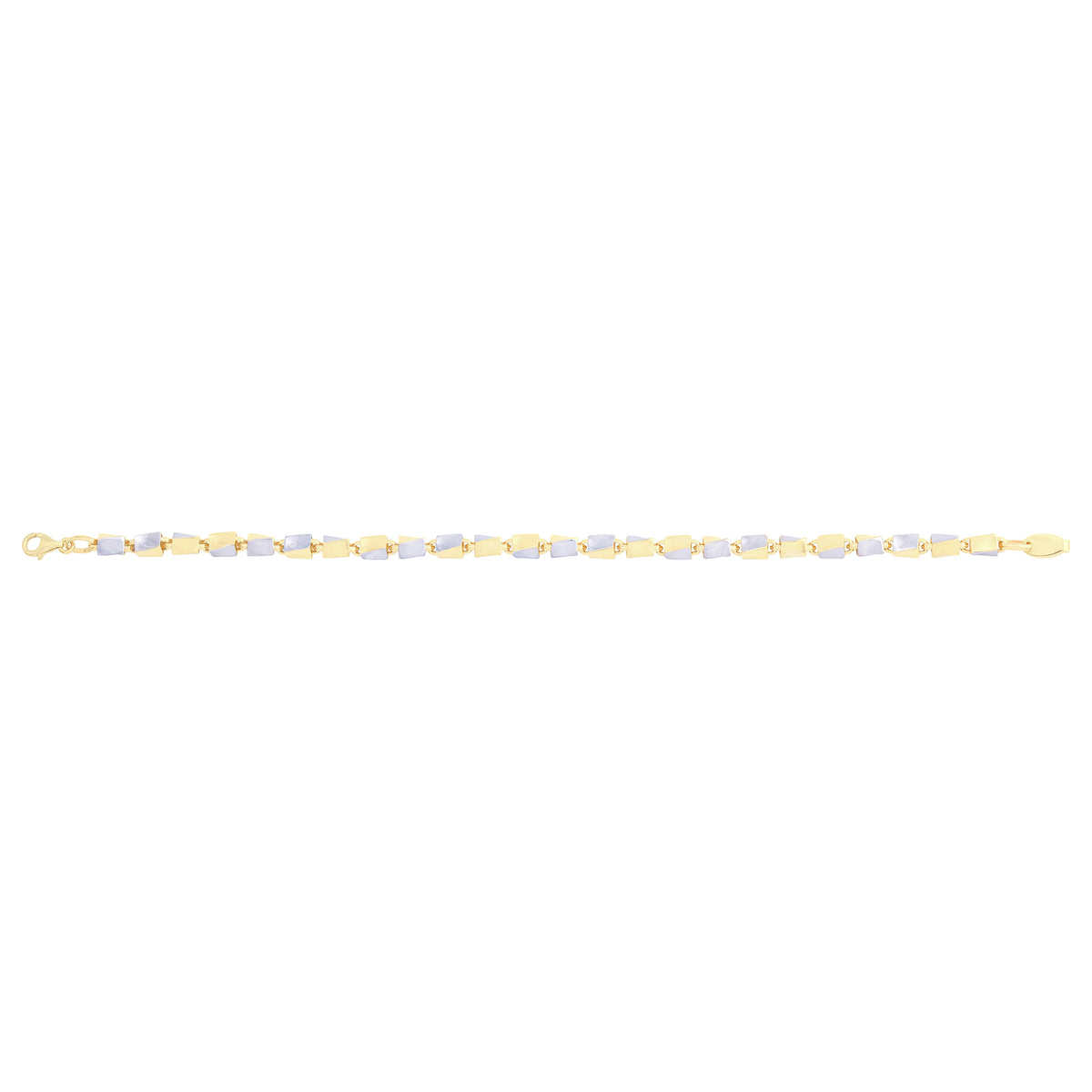 Solid gold id bracelet, 7.75 g — shown square on a plain background.