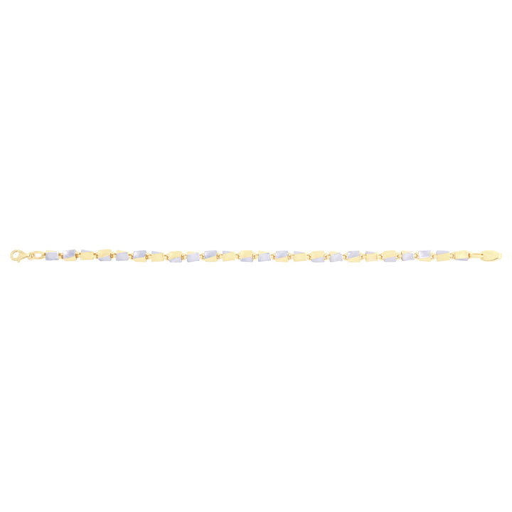 Solid gold id bracelet, 7.75 g — shown square on a plain background.