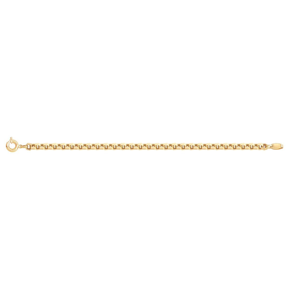 Solid gold fancy link bracelet, 10.20 g — shown square on a plain background.