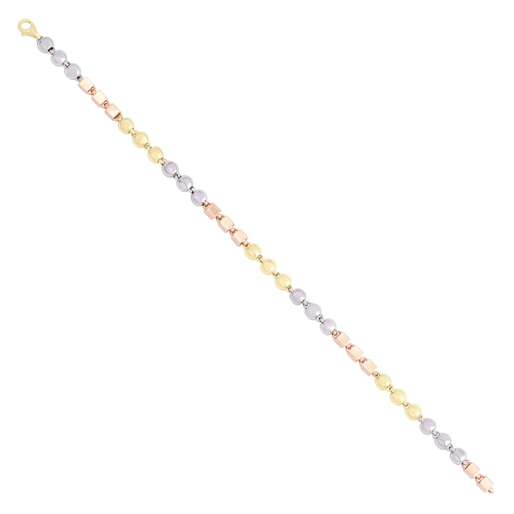 Solid gold bead bracelet, 6.60 g — shown at an angle across the frame.