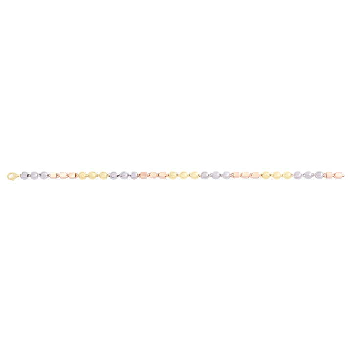 Solid gold bead bracelet, 6.60 g — shown square on a plain background.