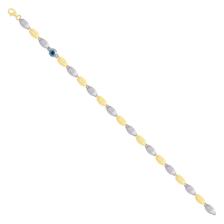Solid gold bead bracelet, 8.20 g — shown at an angle across the frame.