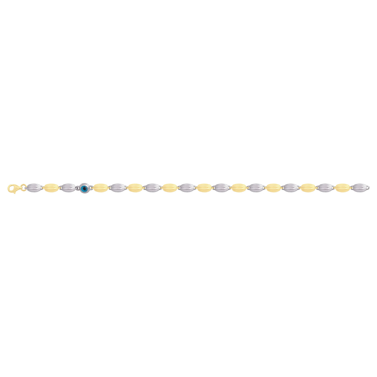 Solid gold bead bracelet, 8.20 g — shown square on a plain background.