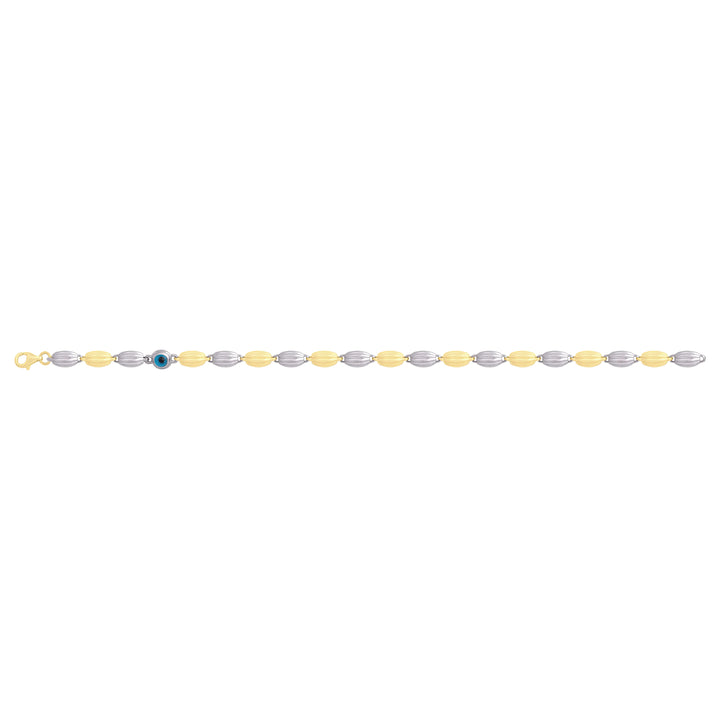 Solid gold bead bracelet, 8.20 g — shown square on a plain background.