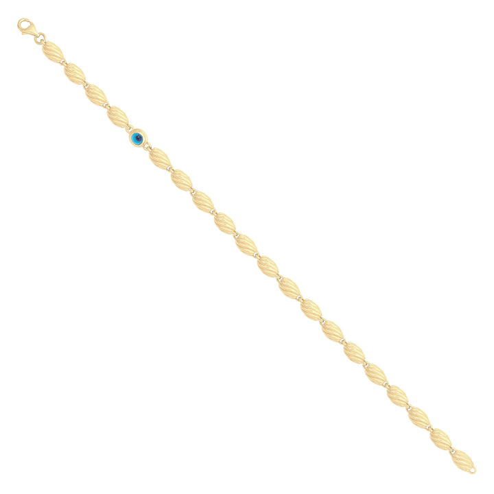 Solid gold bead bracelet, 6.80 g — shown at an angle across the frame.