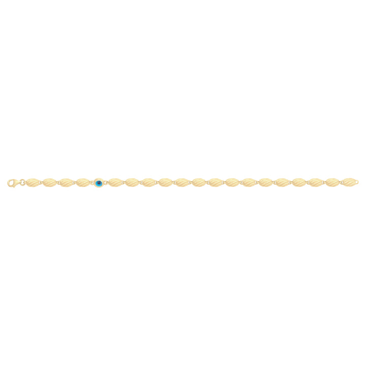 Solid gold bead bracelet, 6.80 g — shown square on a plain background.