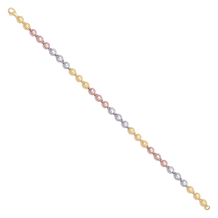 Solid gold bead bracelet, 6.30 g — shown at an angle across the frame.