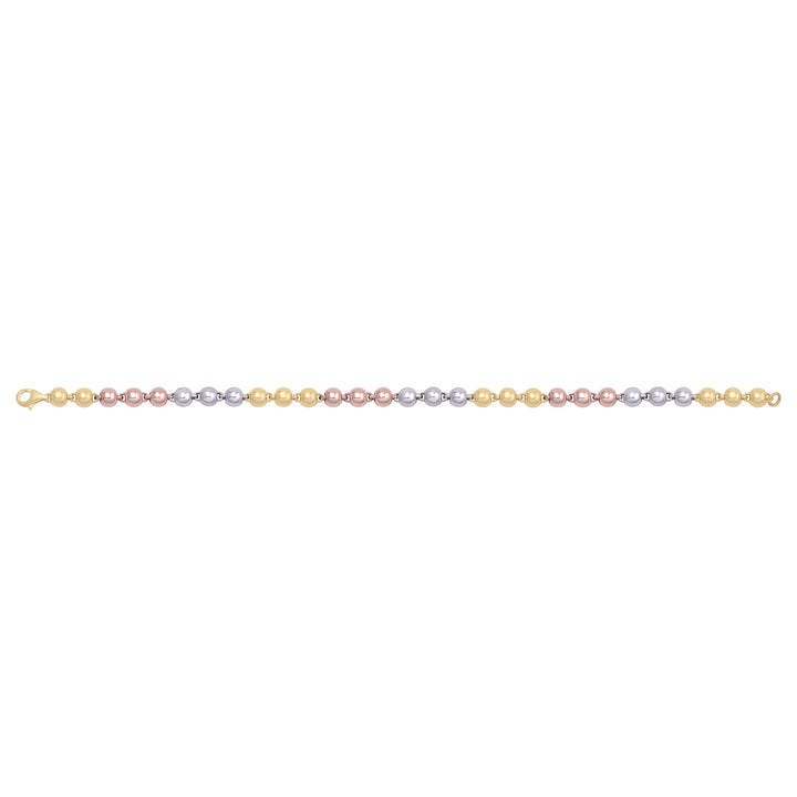 Solid gold bead bracelet, 6.30 g — shown square on a plain background.