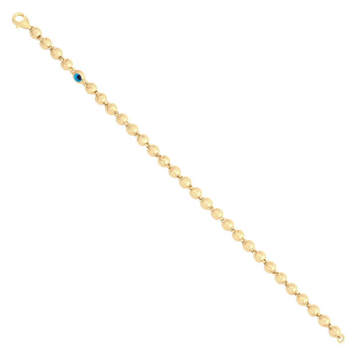 Solid gold bead bracelet, 6.35 g — shown at an angle across the frame.