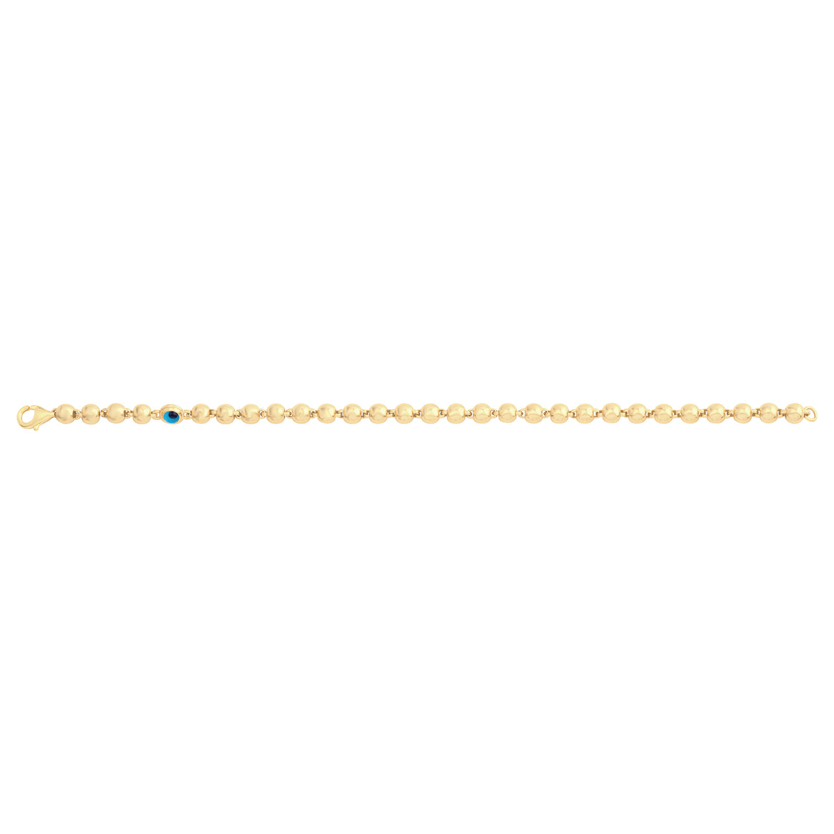 Solid gold bead bracelet, 6.35 g — shown square on a plain background.