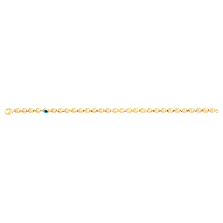 Solid gold bead bracelet, 6.35 g — shown square on a plain background.