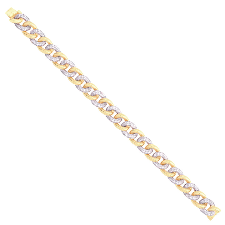 Solid gold curb bracelet, 25.20 g — shown at an angle across the frame.
