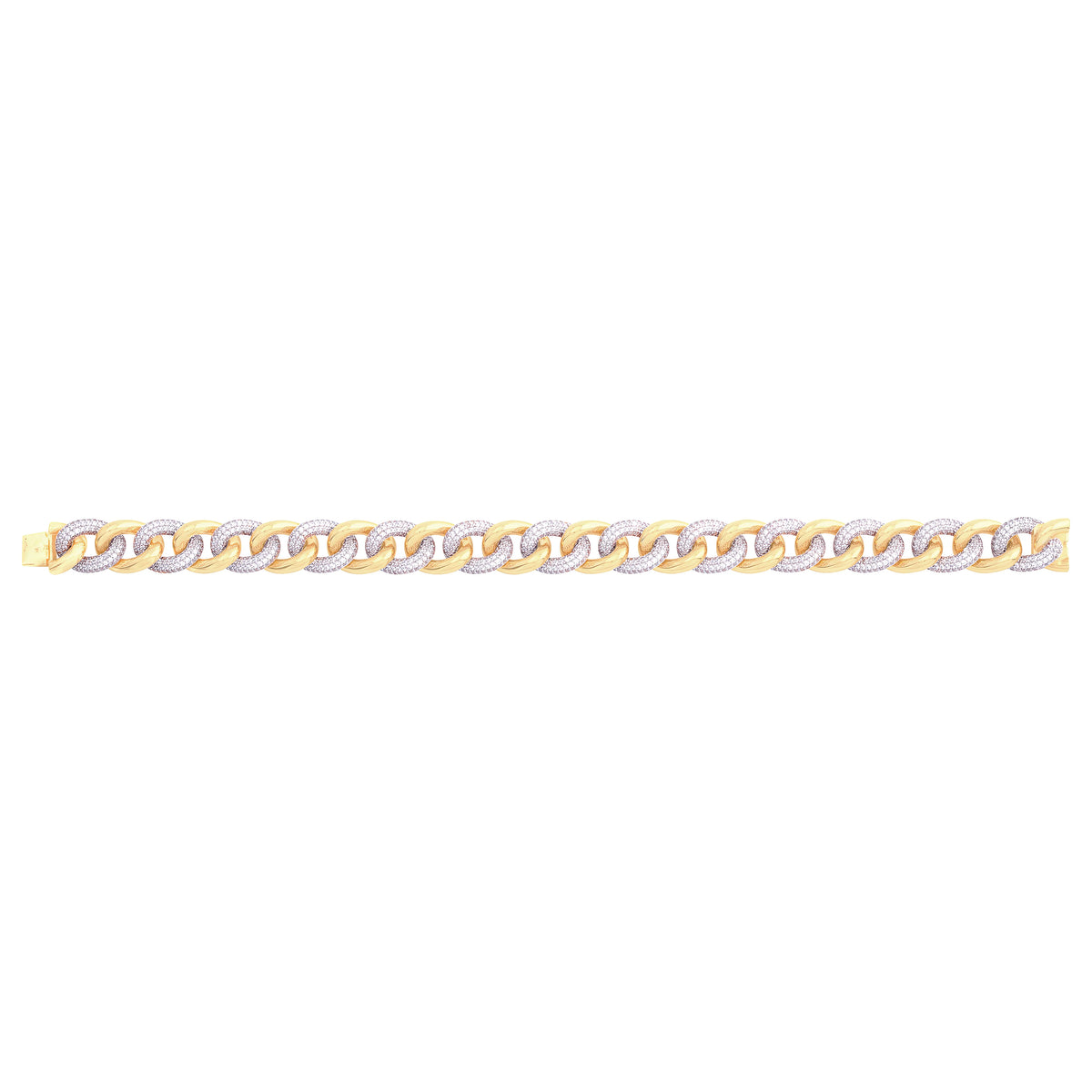 Solid gold curb bracelet, 25.20 g — shown square on a plain background.
