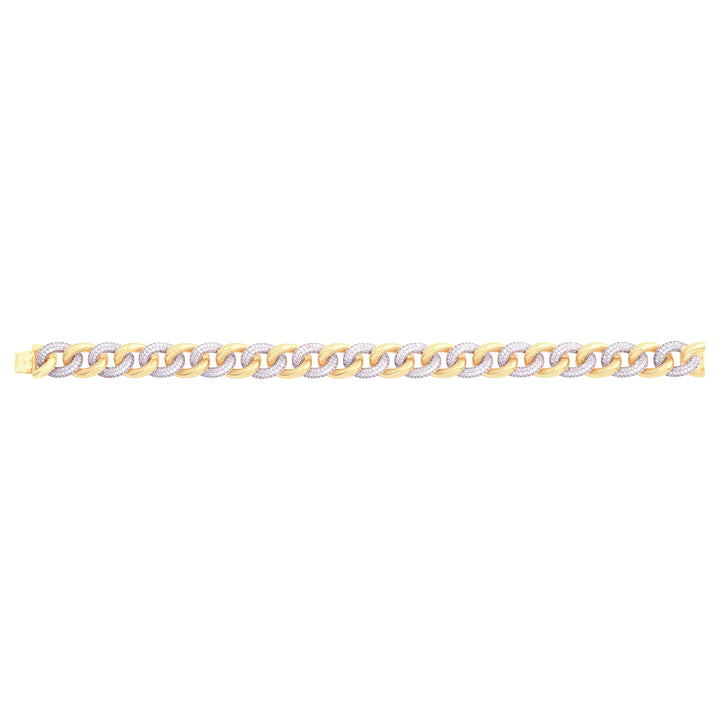 Solid gold curb bracelet, 25.20 g — shown square on a plain background.