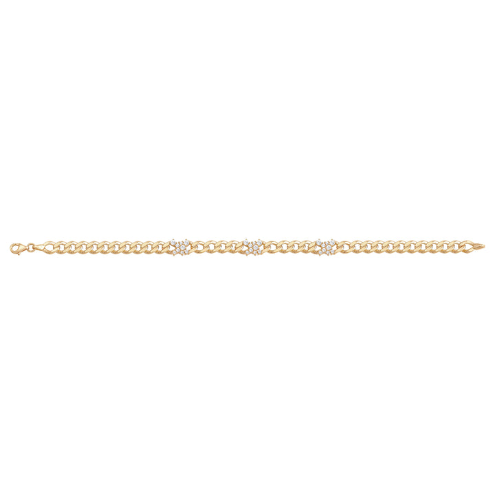 Solid gold curb bracelet, 7.70 g — shown square on a plain background.
