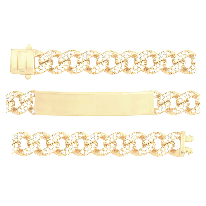 Solid gold id bracelet, 15.60 g — shown in three rows across the frame.