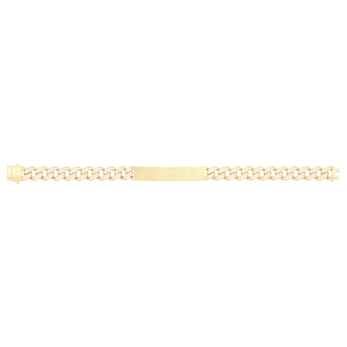 Solid gold id bracelet, 15.60 g — shown square on a plain background.