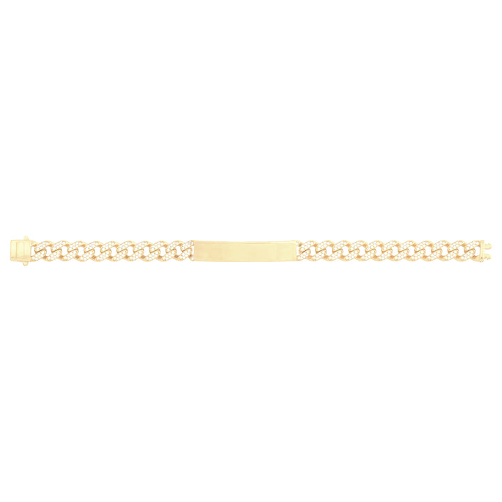 Solid gold id bracelet, 15.60 g — shown square on a plain background.
