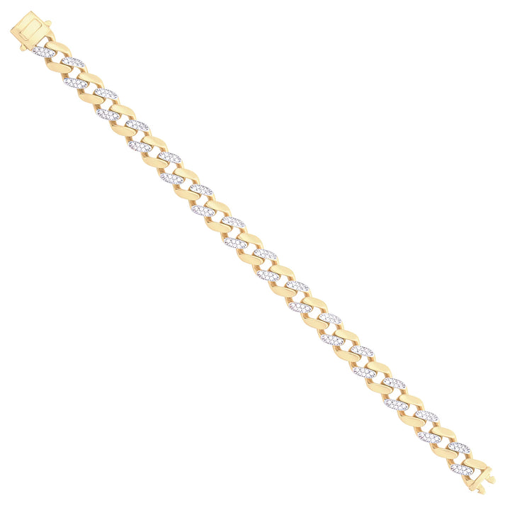 Solid gold curb bracelet, 14.60 g — shown at an angle across the frame.