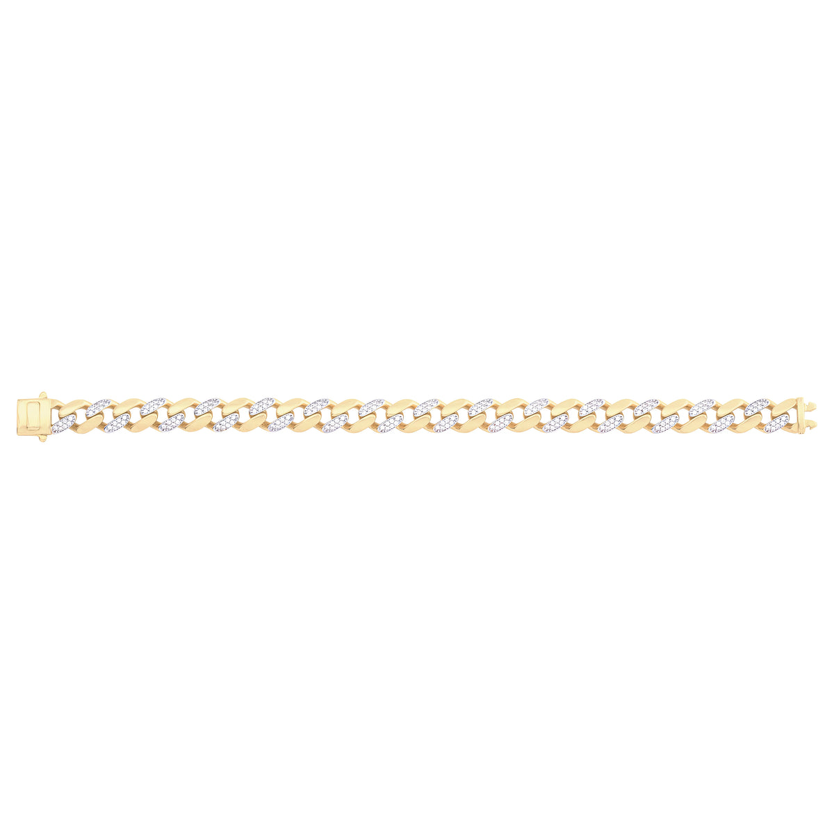 Solid gold curb bracelet, 14.60 g — shown square on a plain background.