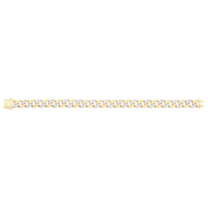 Solid gold curb bracelet, 14.60 g — shown square on a plain background.