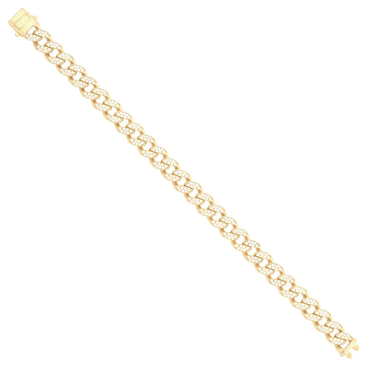 Solid gold curb bracelet, 15.40 g — shown at an angle across the frame.