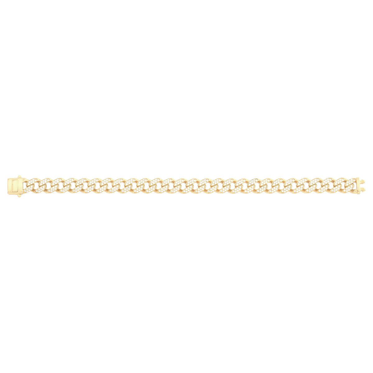 Solid gold curb bracelet, 15.40 g — shown square on a plain background.
