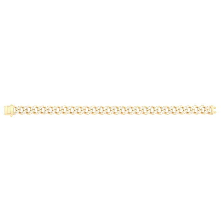 Solid gold curb bracelet, 15.40 g — shown square on a plain background.