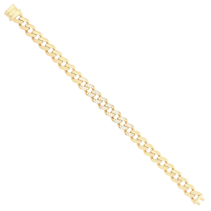 Solid gold curb bracelet, 13.20 g — shown at an angle across the frame.