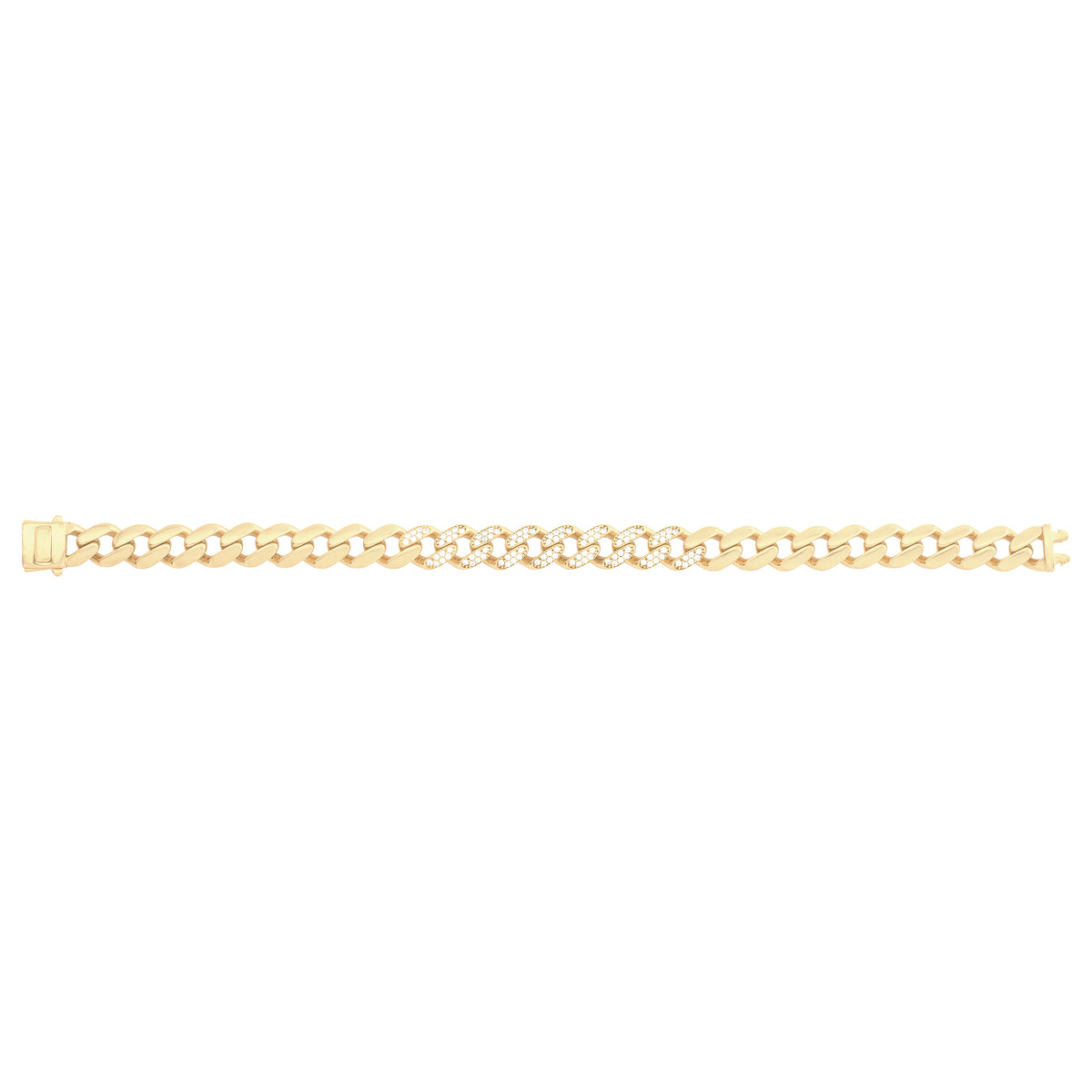 Solid gold curb bracelet, 13.20 g — shown square on a plain background.