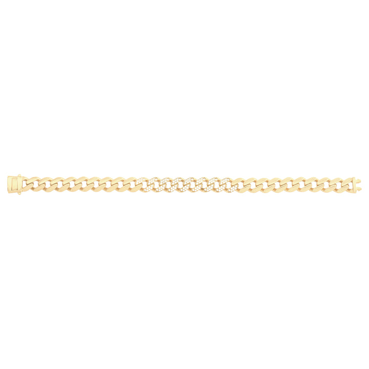 Solid gold curb bracelet, 13.20 g — shown square on a plain background.
