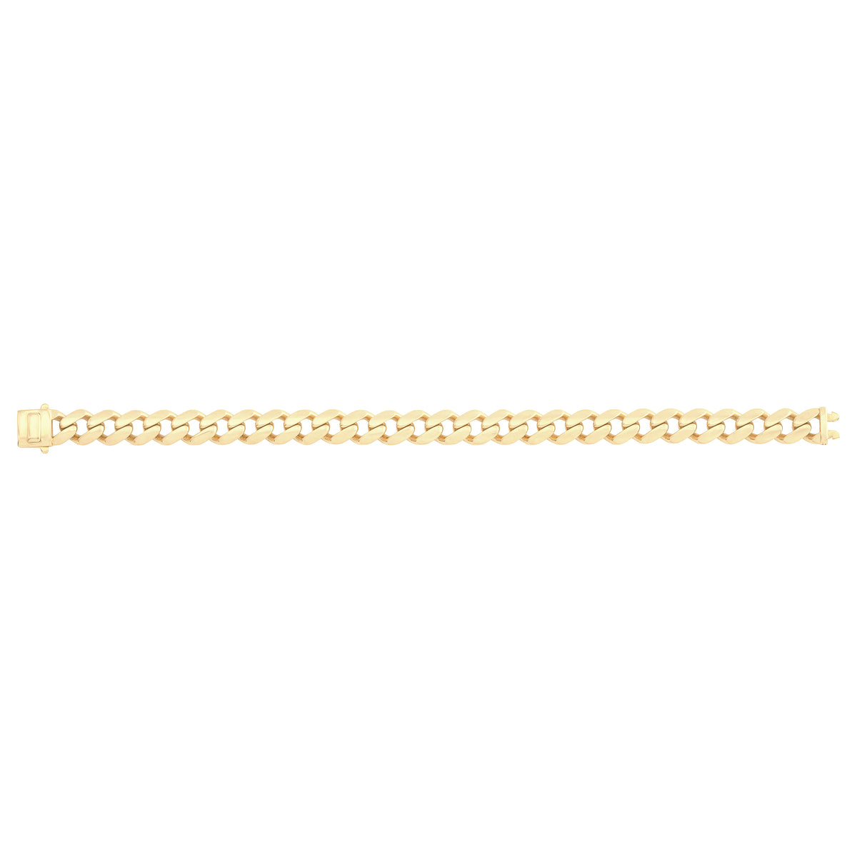 Solid gold curb bracelet, 14.25 g — shown square on a plain background.