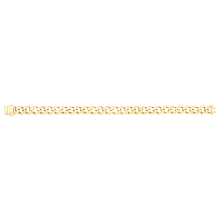 Solid gold curb bracelet, 14.25 g — shown square on a plain background.