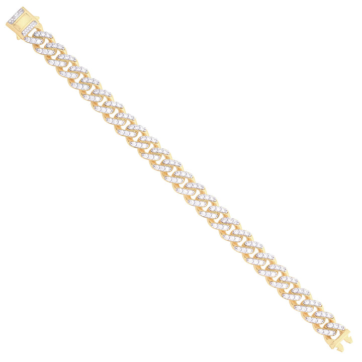 Solid gold curb bracelet, 33.50 g — shown at an angle across the frame.