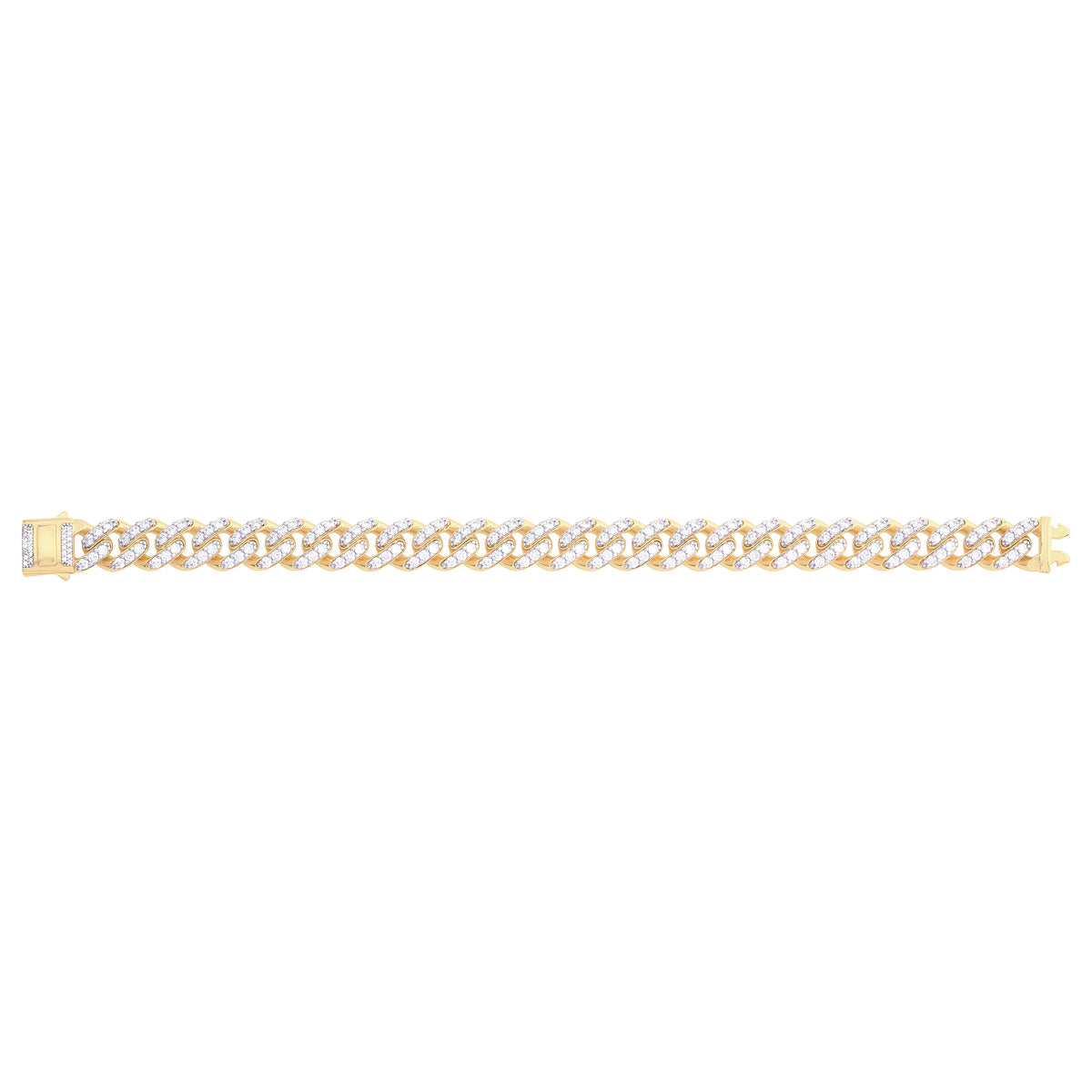 Solid gold curb bracelet, 33.50 g — shown square on a plain background.