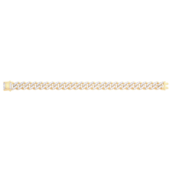 Solid gold curb bracelet, 33.50 g — shown square on a plain background.