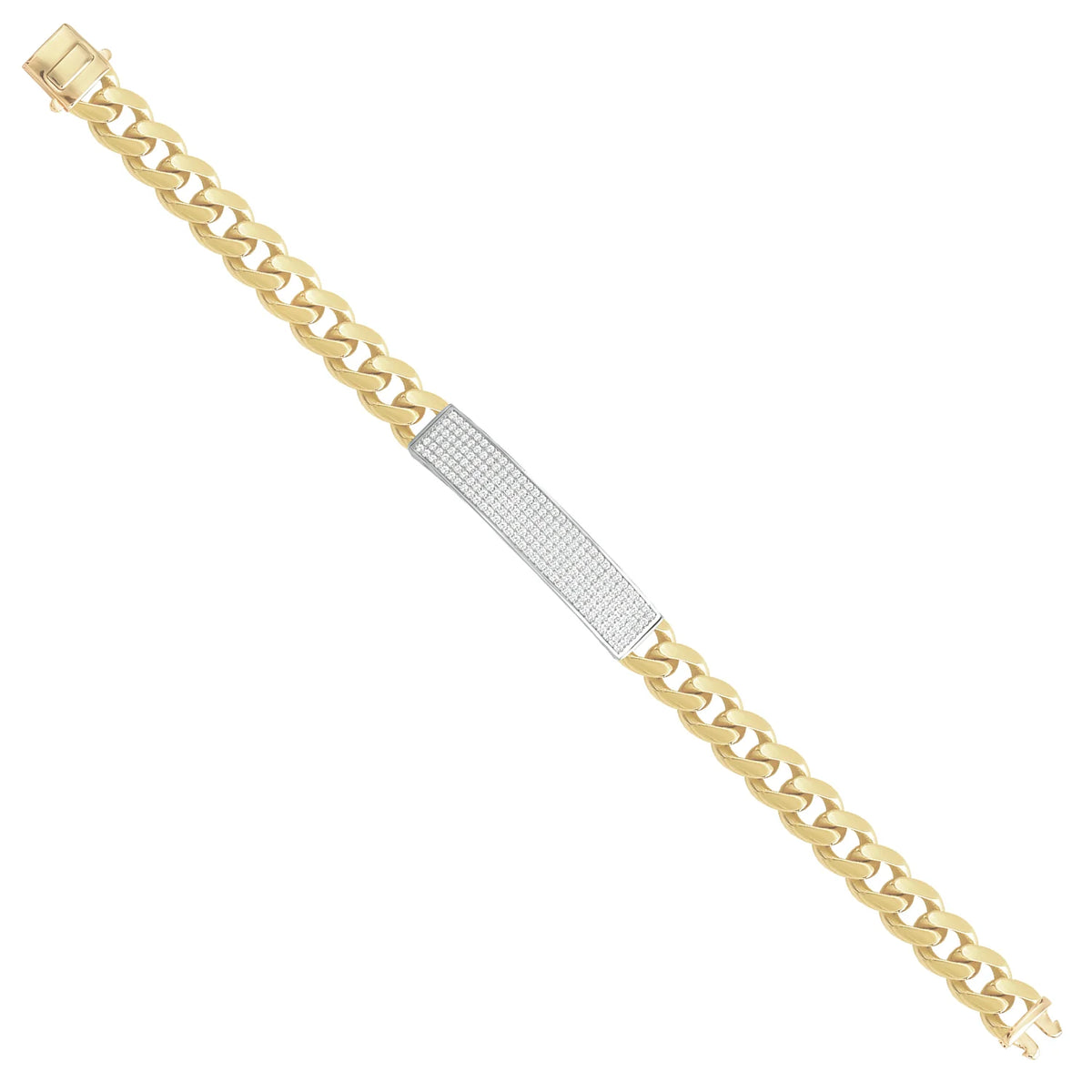Solid gold id bracelet, 16.30 g — shown at an angle across the frame.