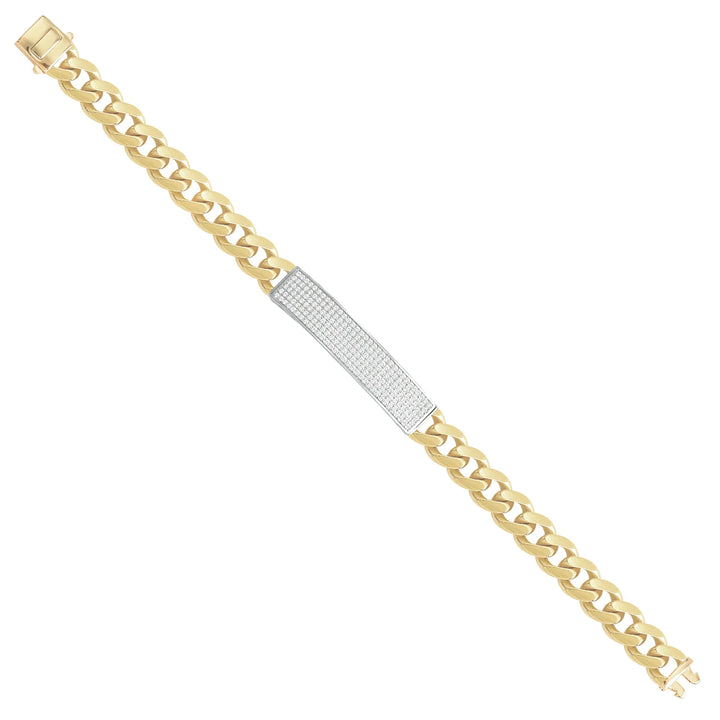 Solid gold id bracelet, 16.30 g — shown at an angle across the frame.