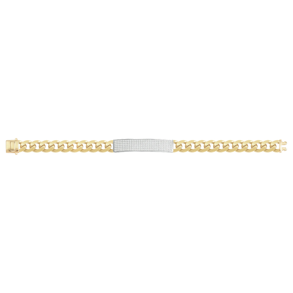 Solid gold id bracelet, 16.30 g — shown square on a plain background.
