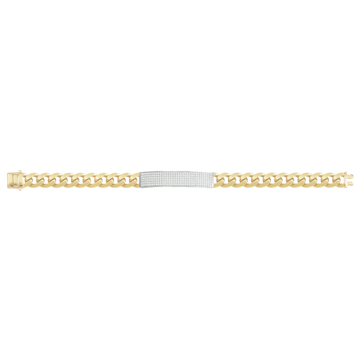 Solid gold id bracelet, 16.30 g — shown square on a plain background.
