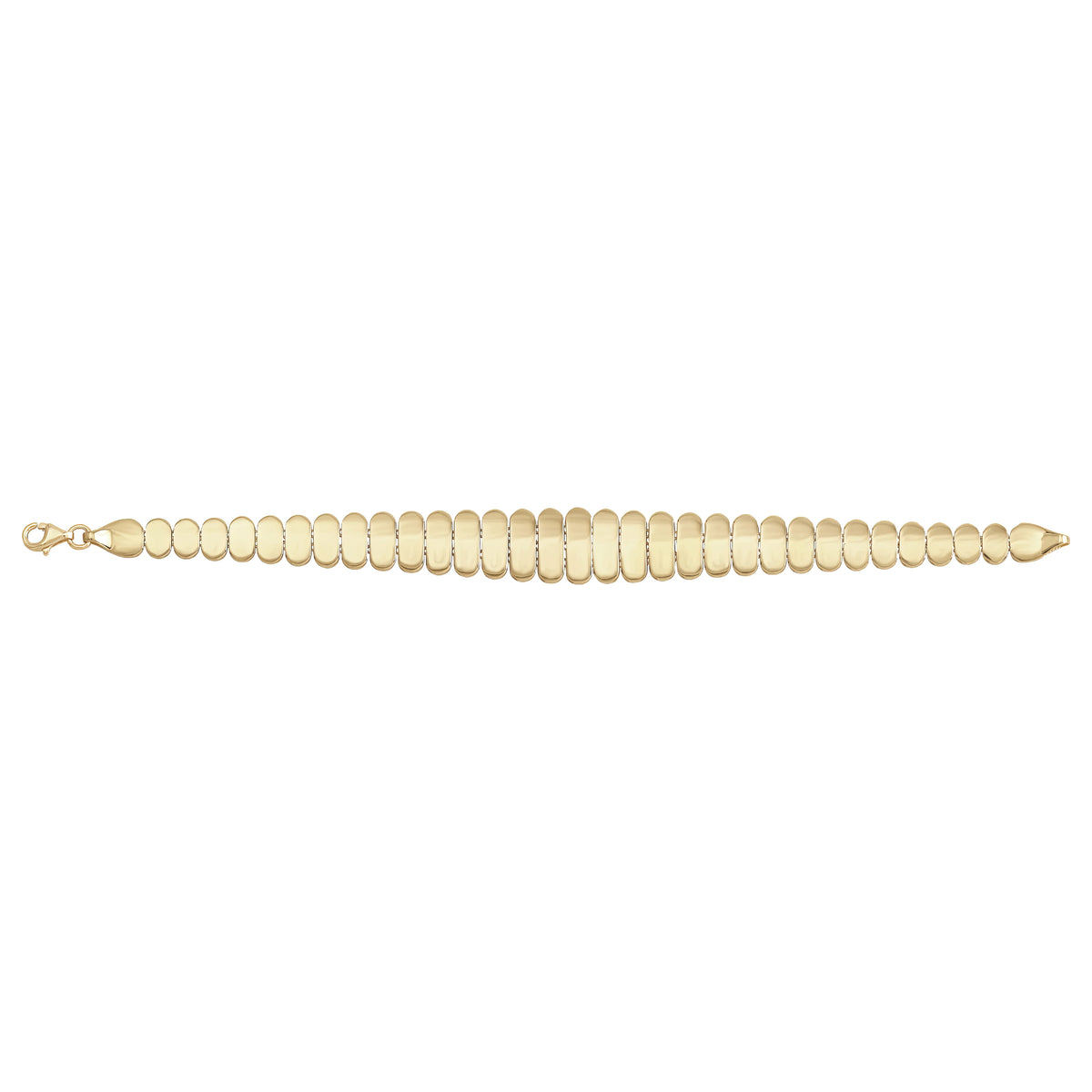 Solid gold bar link bracelet, 8.85 g — shown square on a plain background.