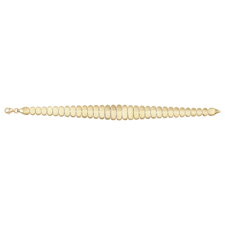 Solid gold bar link bracelet, 8.85 g — shown square on a plain background.