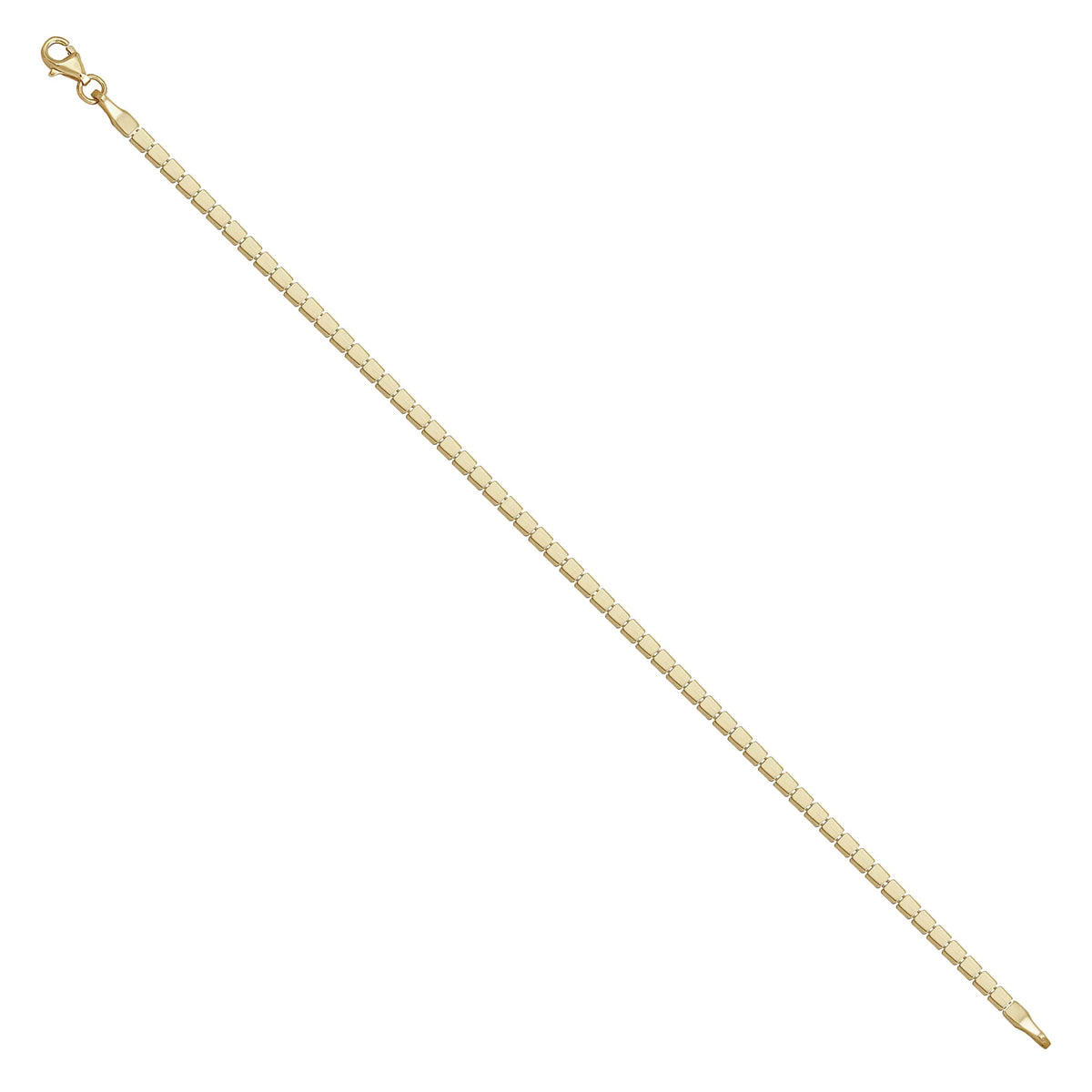 Solid gold id bracelet, 4.50 g — shown at an angle across the frame.
