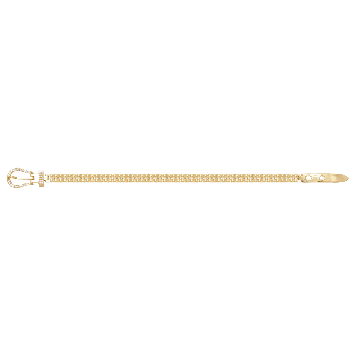 Solid gold brick link bracelet, 11.80 g — shown square on a plain background.
