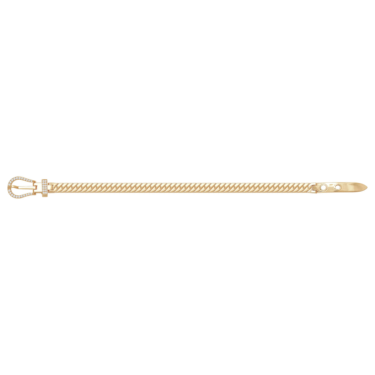 Solid gold curb bracelet, 10.50 g — shown square on a plain background.