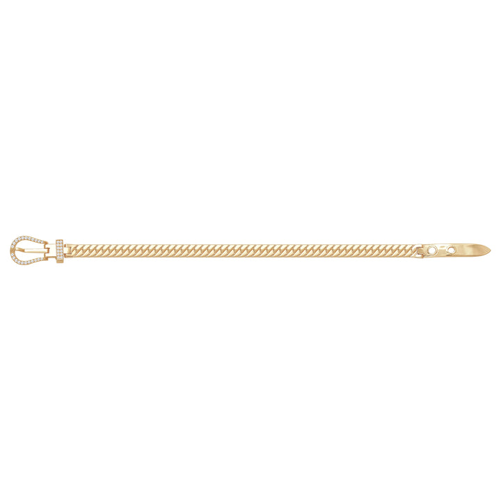 Solid gold curb bracelet, 10.50 g — shown square on a plain background.
