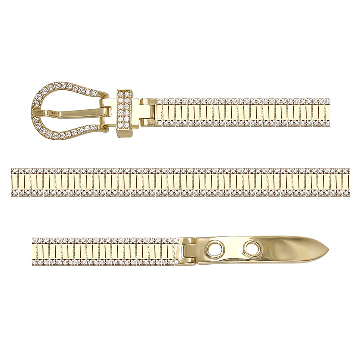 Solid gold bar link bracelet, 14.38 g — shown in three rows across the frame.