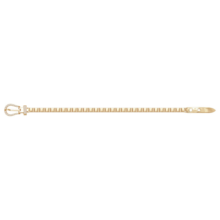 Solid gold bar link bracelet, 10.00 g — shown square on a plain background.