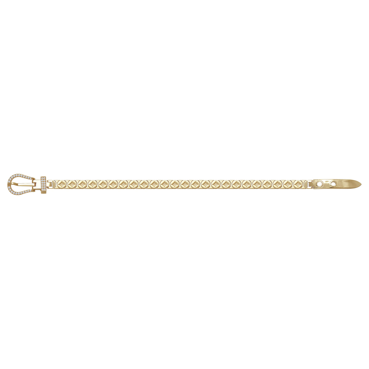 Solid gold fancy link bracelet, 11.90 g — shown square on a plain background.