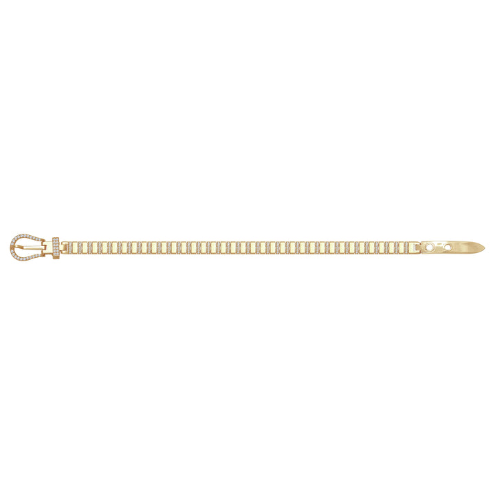 Solid gold bar link bracelet, 15.55 g — shown square on a plain background.